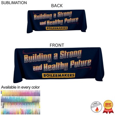 Sublimated Table Cloth for 6' table, Drape style, 4 sided, Closed Back
